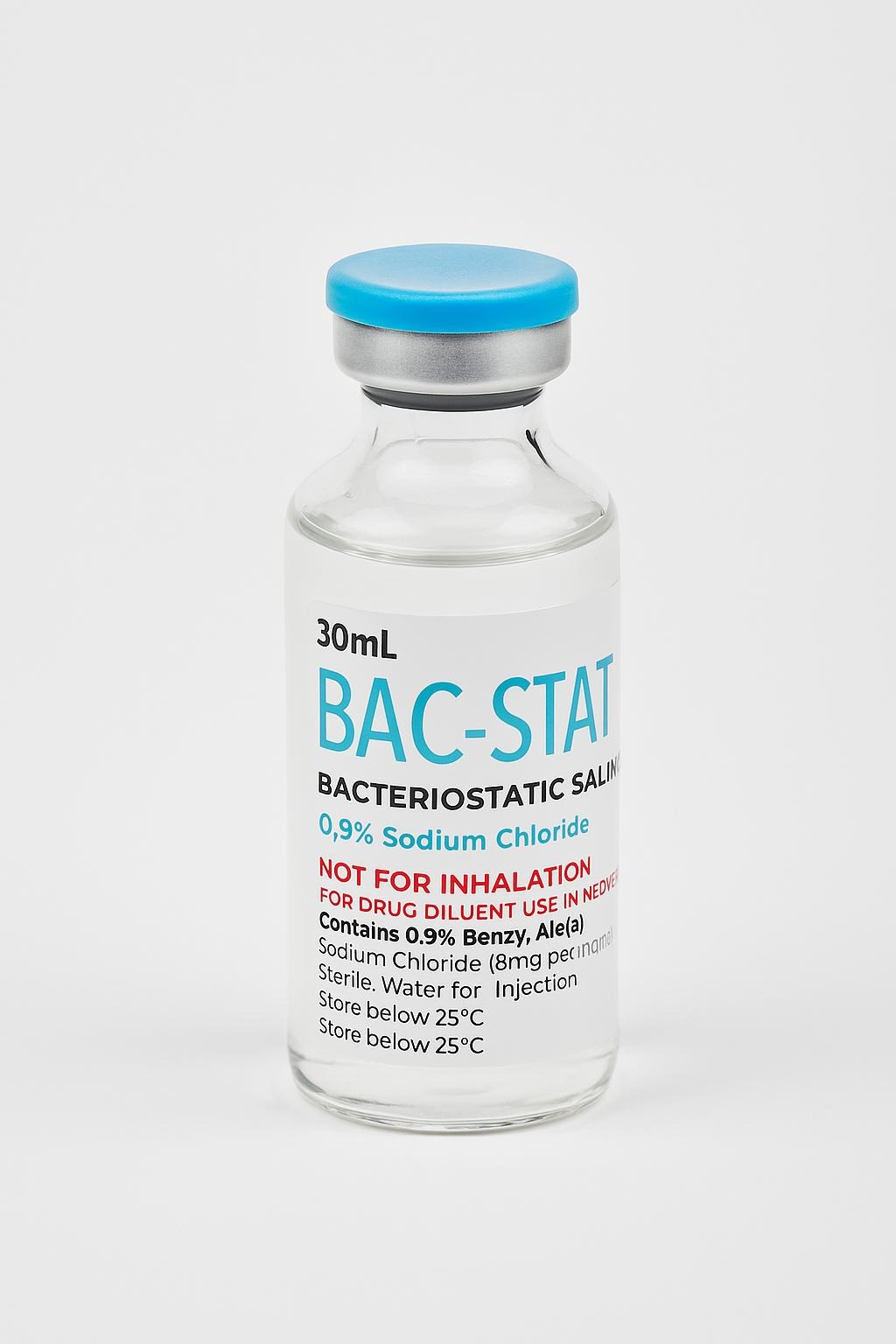 Bacteriostatic 0.9% Sodium Chloride Injection 30ml Vial